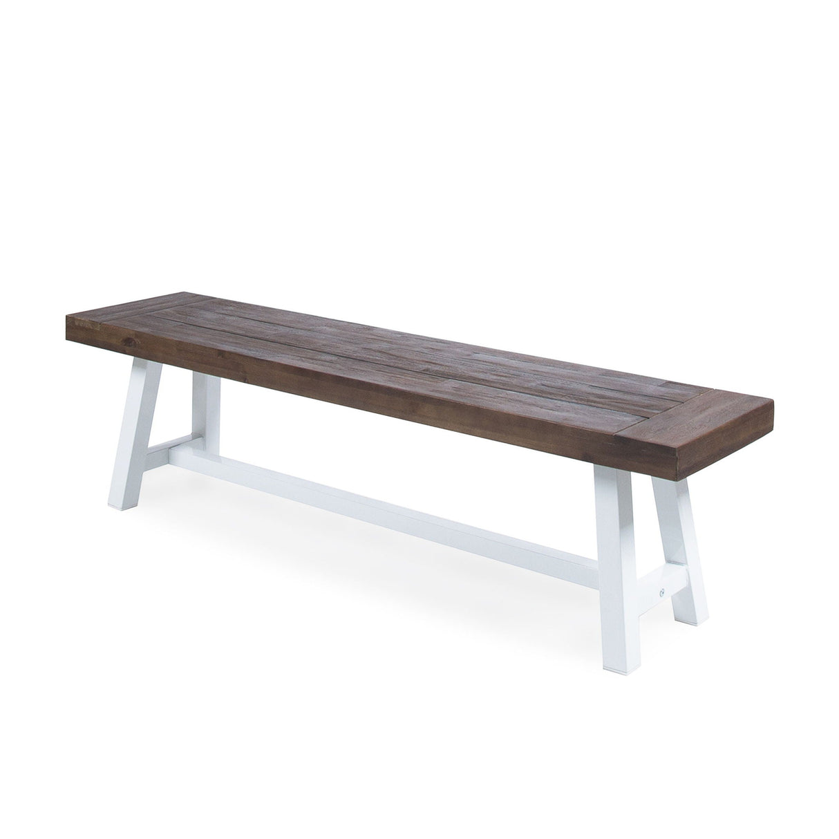 Tranquilizer Outdoor Acacia Wood Bench with Slat Panel Design