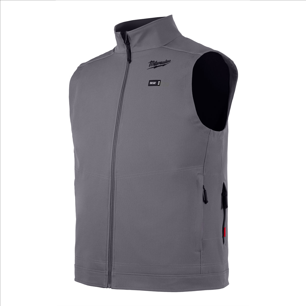 Open Box - Milwaukee Tool Men's Large M12 12V Lithium-Ion Cordless TOUGHSHELL Gray Heated Vest (Vest Only)
