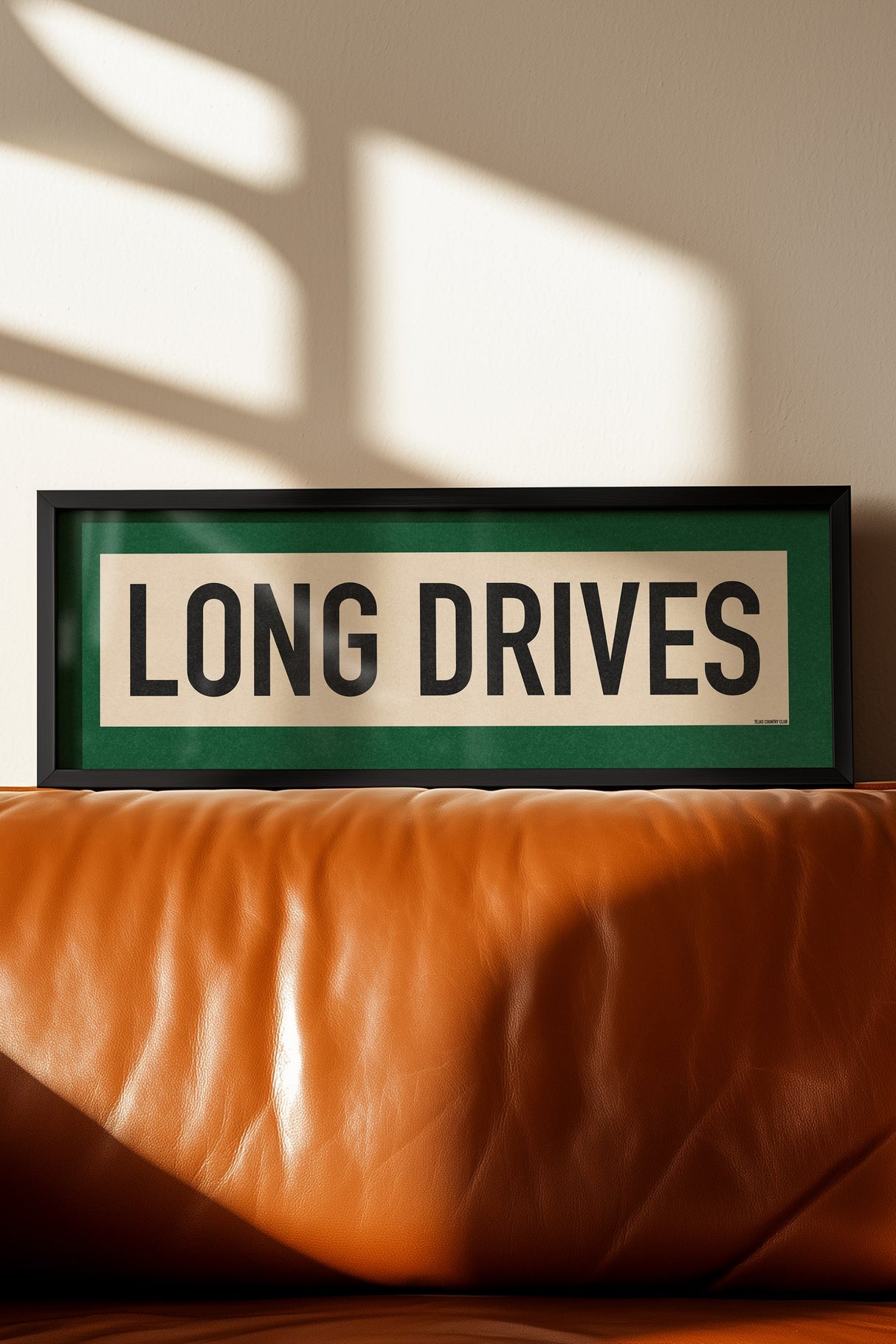 Framed Long Drives Golf Art Scroll Sign