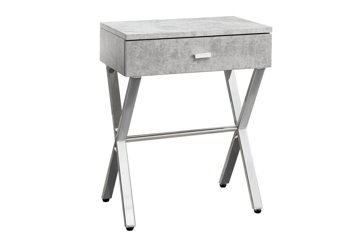 Accent Side X Table with Storage Drawer