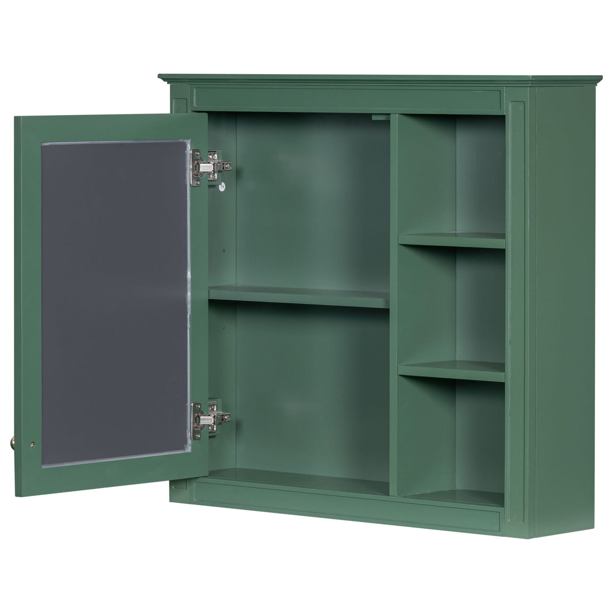 Wall Mounted Medicine Cabinet with Mirror and 3 Open Shelves - Multiple Colors