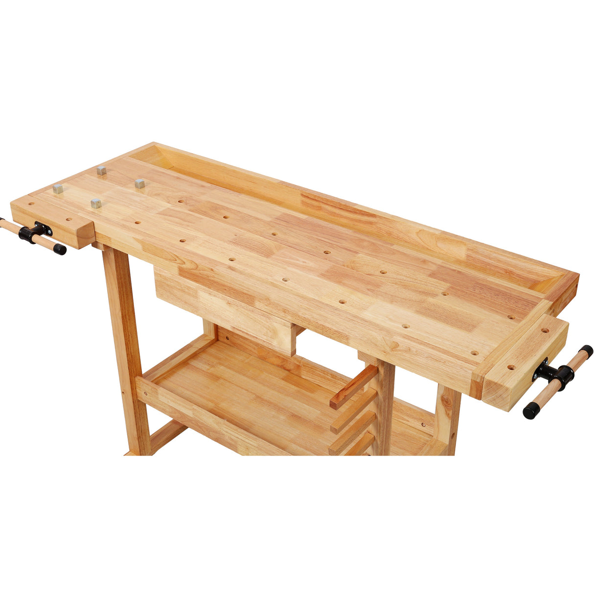 55" Wood Workbench – Heavy Duty with Storage