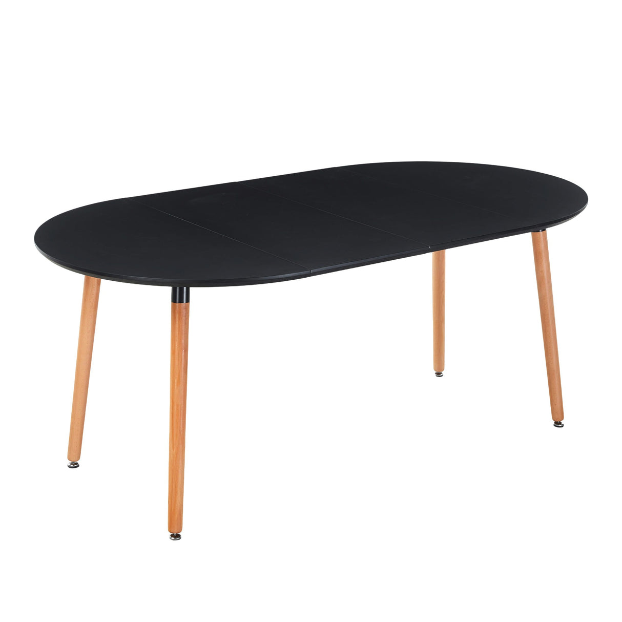 Extensible Dining and Office Table with Wood Legs