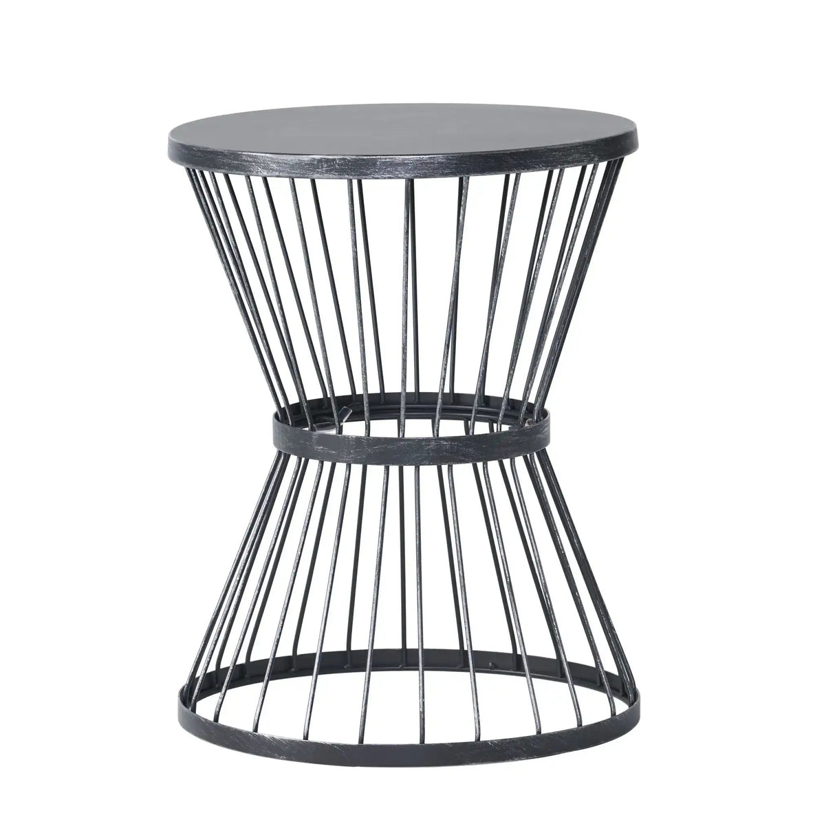 Lassen - Modern Outdoor Side Table with Hourglass Design