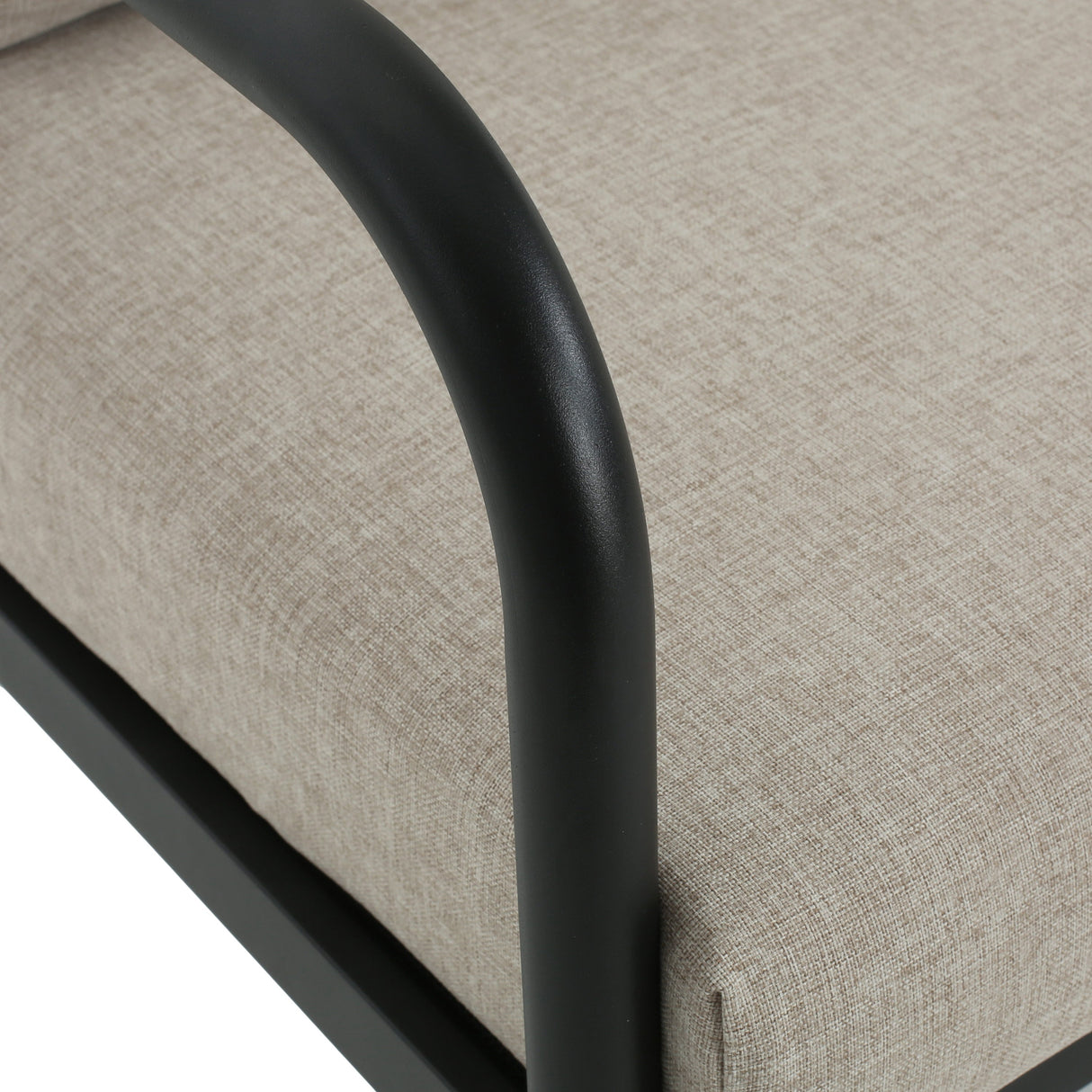 Leora Modern Minimalist Round Tube Sofa Chair with Cushions