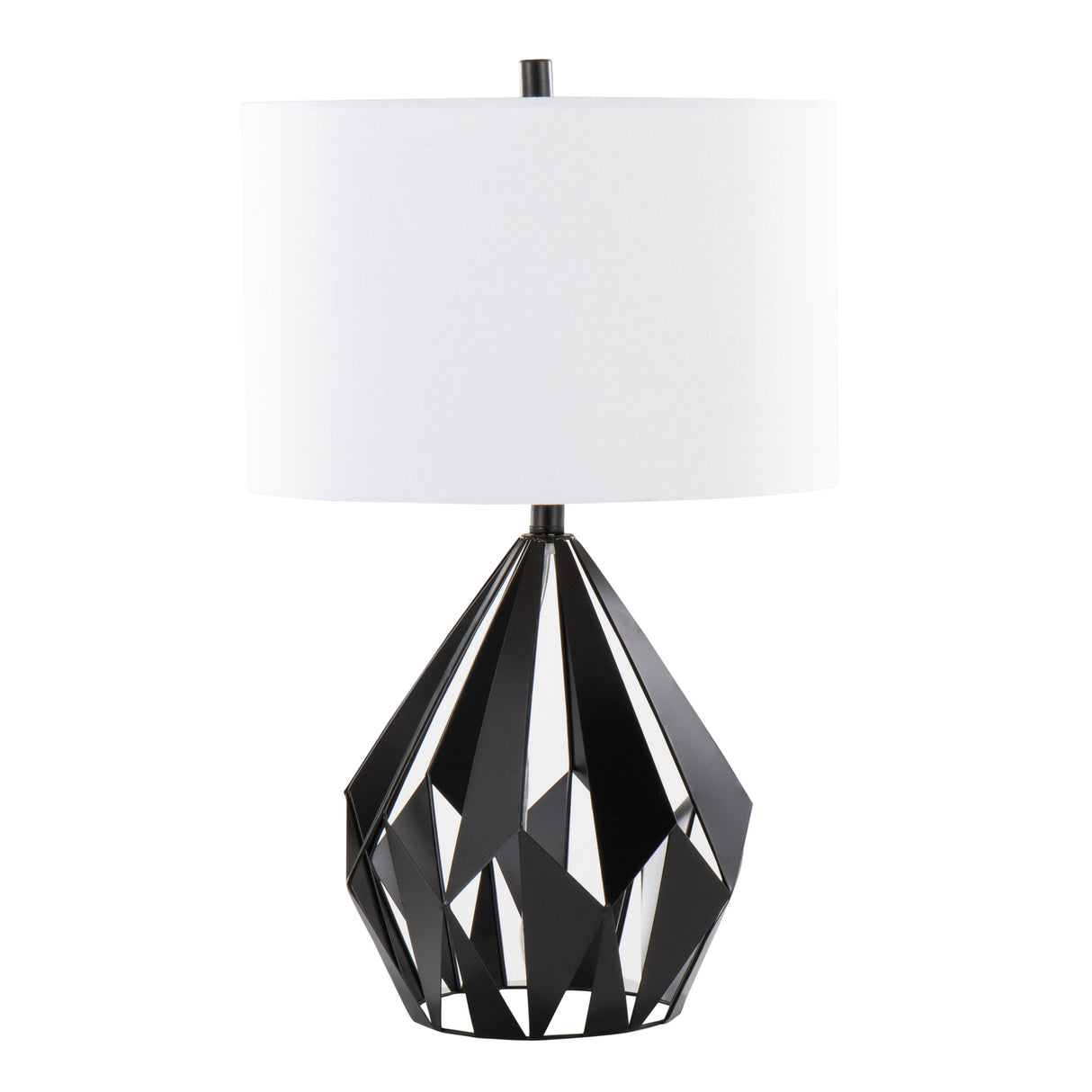 Geome Tri 28" Contemporary Metal Table Lamp Set