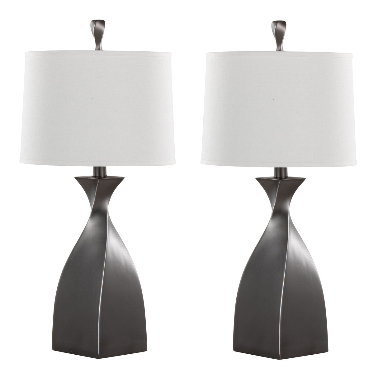 Curvo 30" Contemporary Polyresin Table Lamp - Set of 2