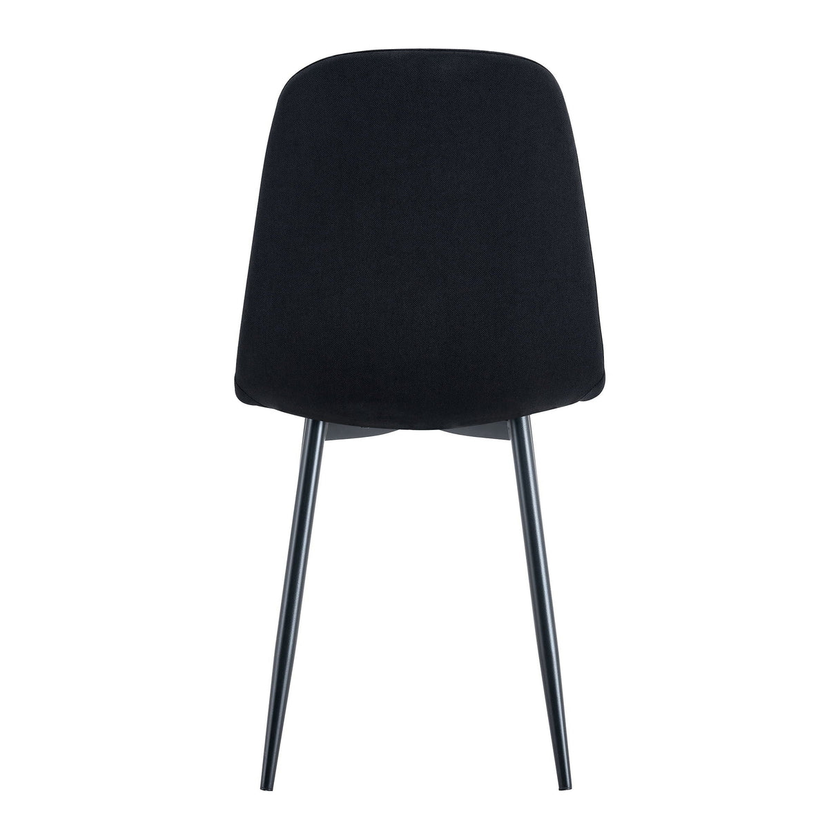 Modern Medieval Style Cushioned Side Chairs Set With Metal Legs For Kitchens