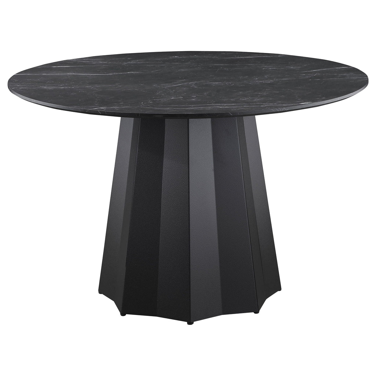 Dorgan - 5 Piece Round Dining Set - Black