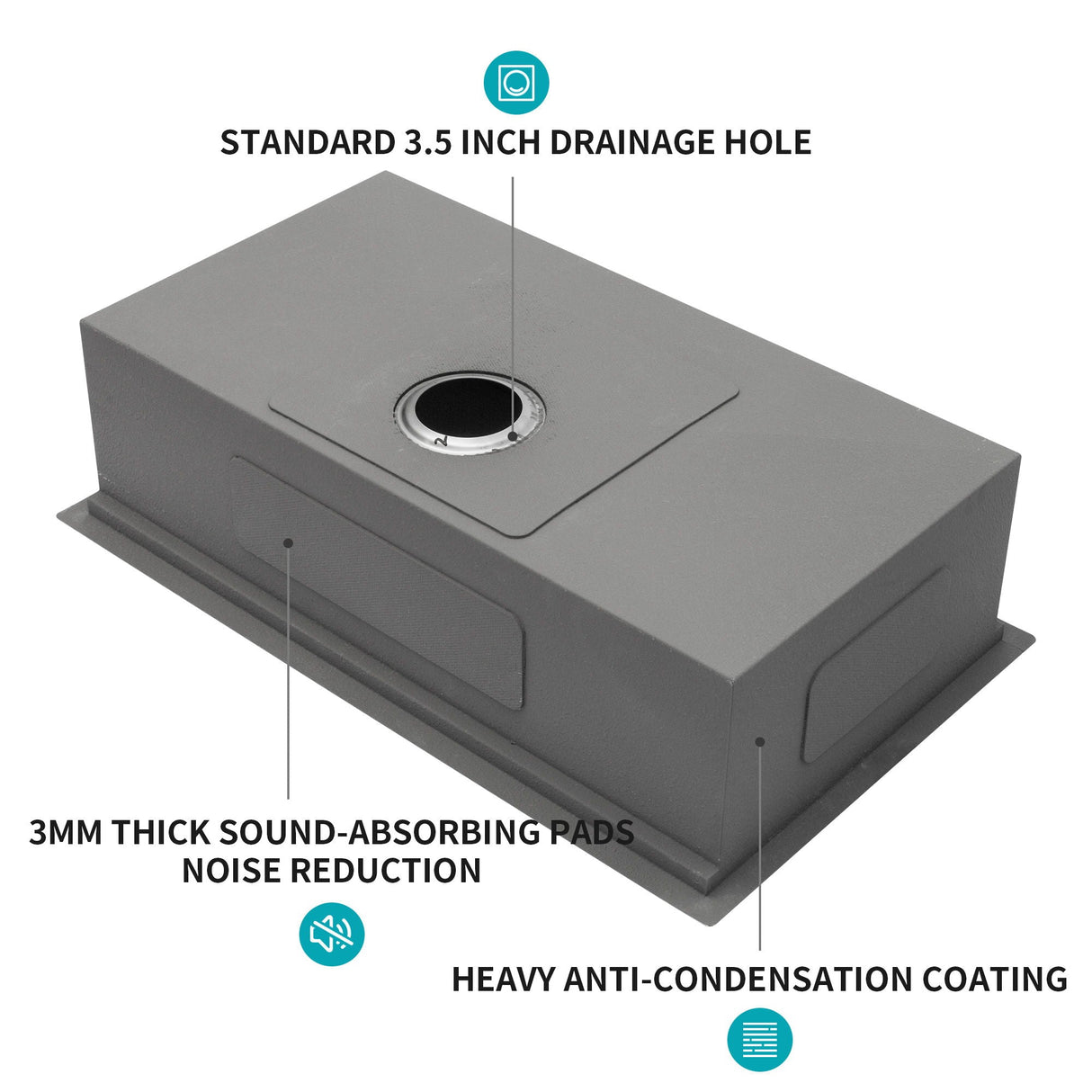 Single Bowl, Undermount Workstation, Kitchen Sink With Accessories
