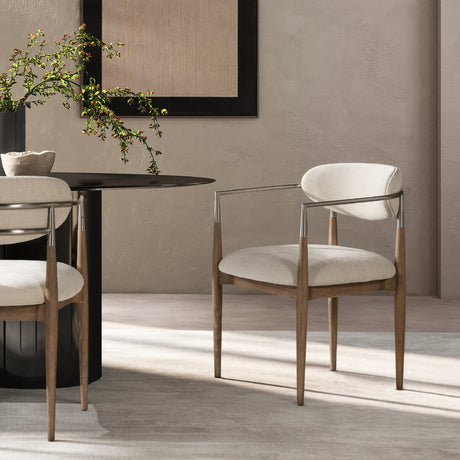 Artemis-Mixed-Material-Upholstered-Dining-Arm-Chair,-Warm-White-Chenille-Dining-Chairs