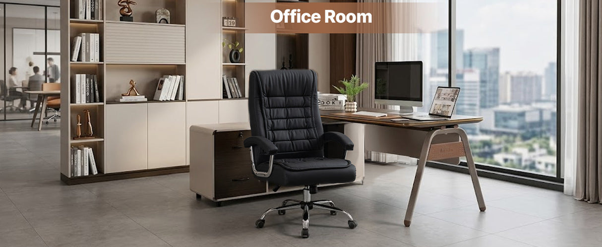 Executive Office Chair - High Back PU Leather Ergonomic Design