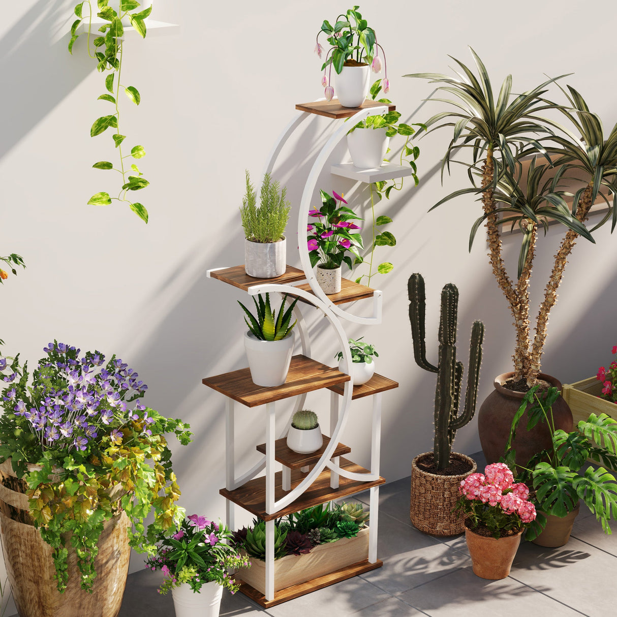 Outsunny 8 Tier Plant Stand Indoor