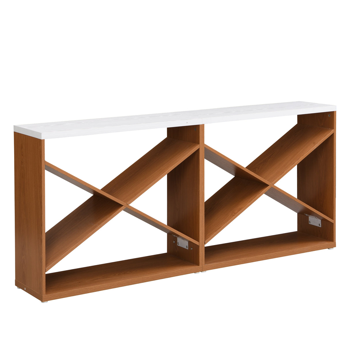 70.87 Inch Farmhouse Console Table in White