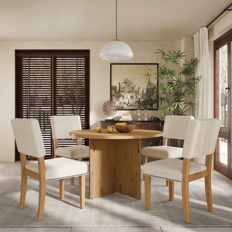 5-Piece-Modern-Round-Dining-Set-with-Upholstered-Chairs-Kitchen-&-Dining-Furniture-Sets