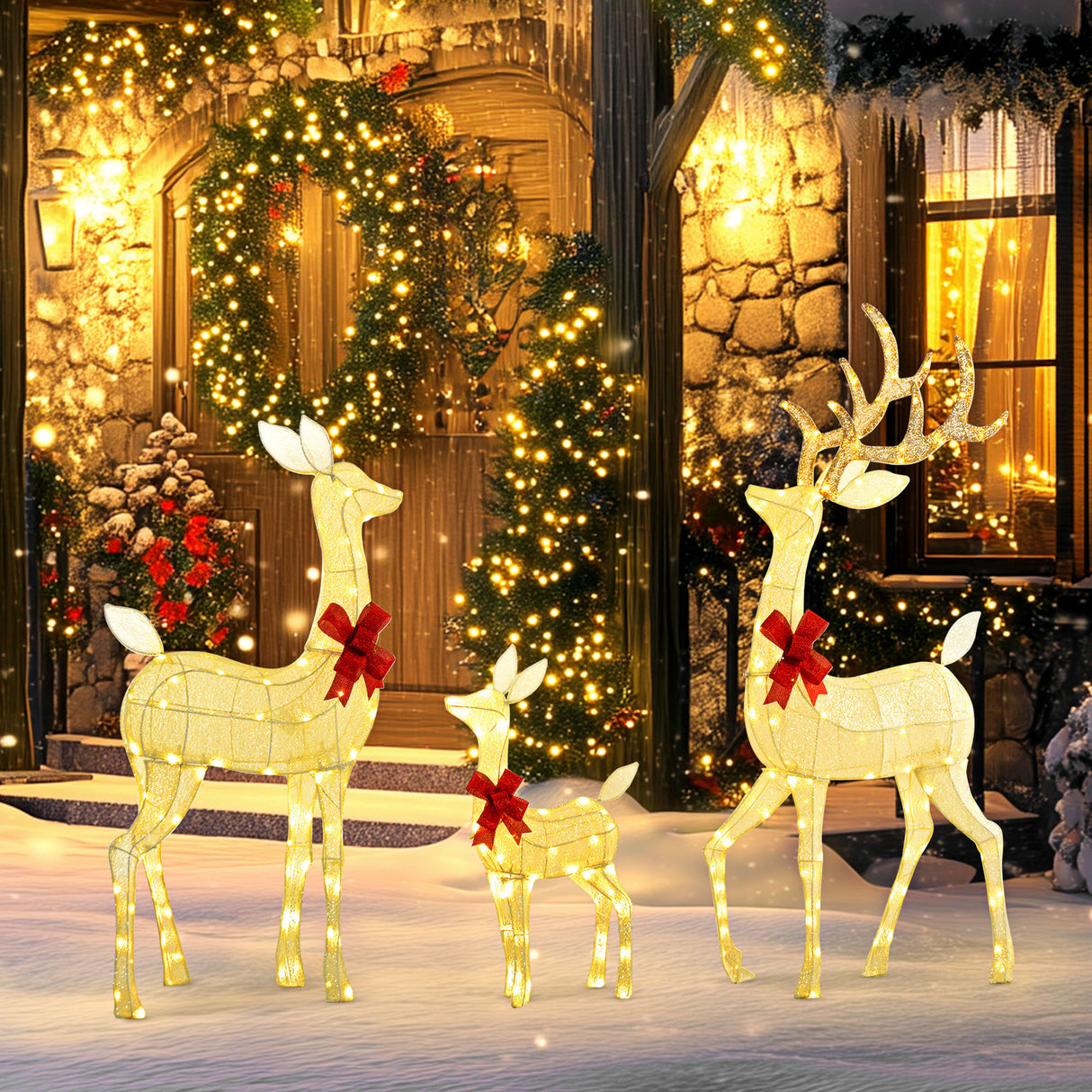 3-Piece-Silver-Light-Up-Christmas-Deer-Family-Set-of-3,-with-2-LED-Light-Modes,-Stakes,-Zip-Ties--Silver-Christmas-Decor
