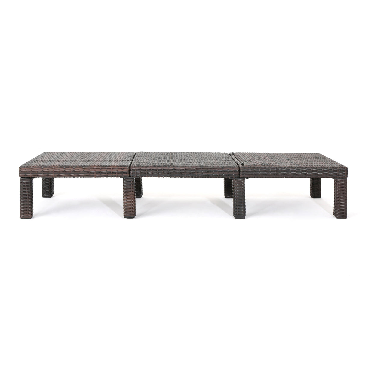 Outdoor Chaise Lounge with Wicker Design and Adjustable Backrest