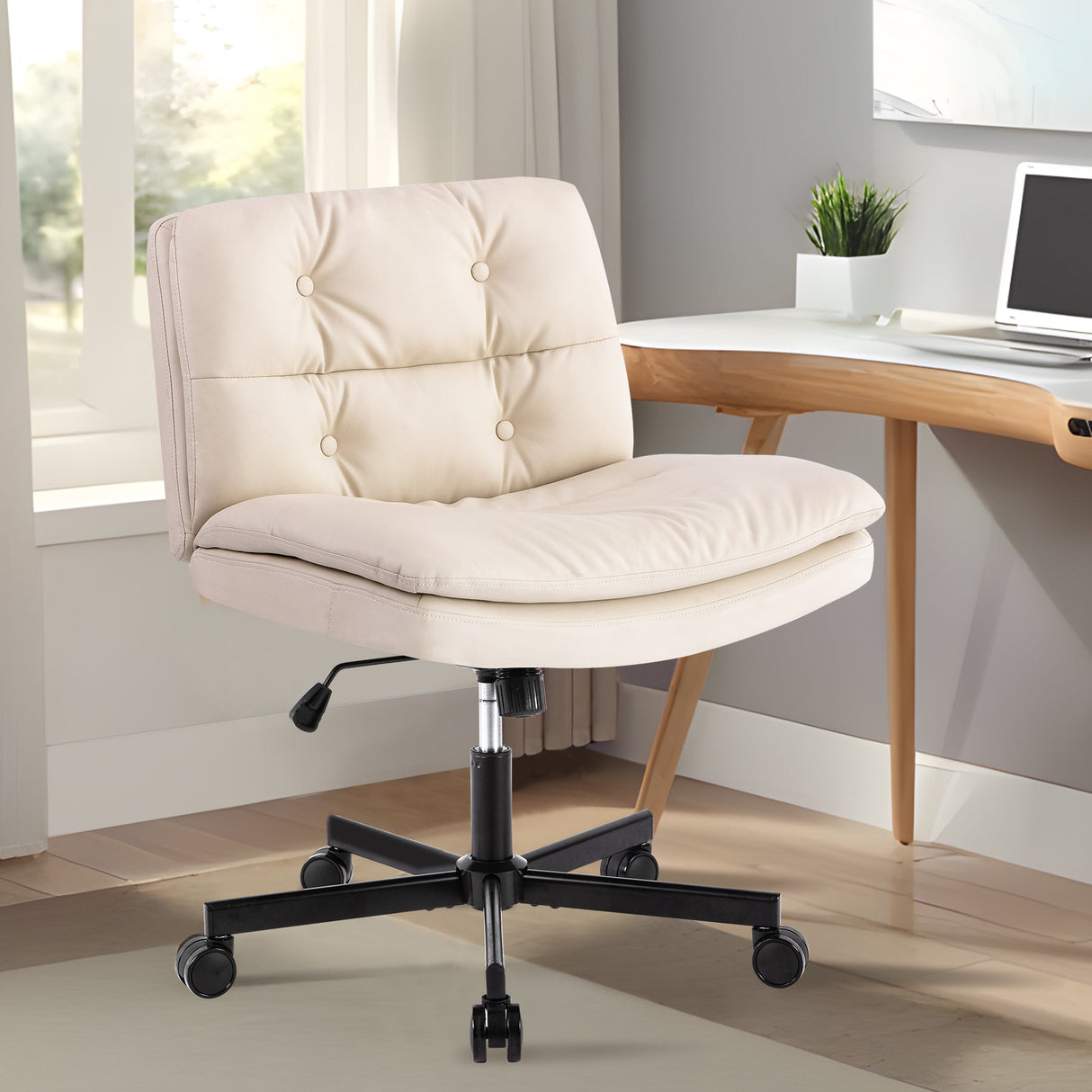Upgrade! Larger Size 360° Swivel Home Office Desk Chair with Wheels
