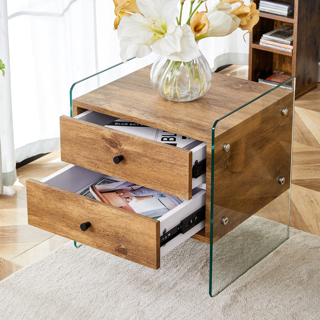 Double-Drawer Bedside Table