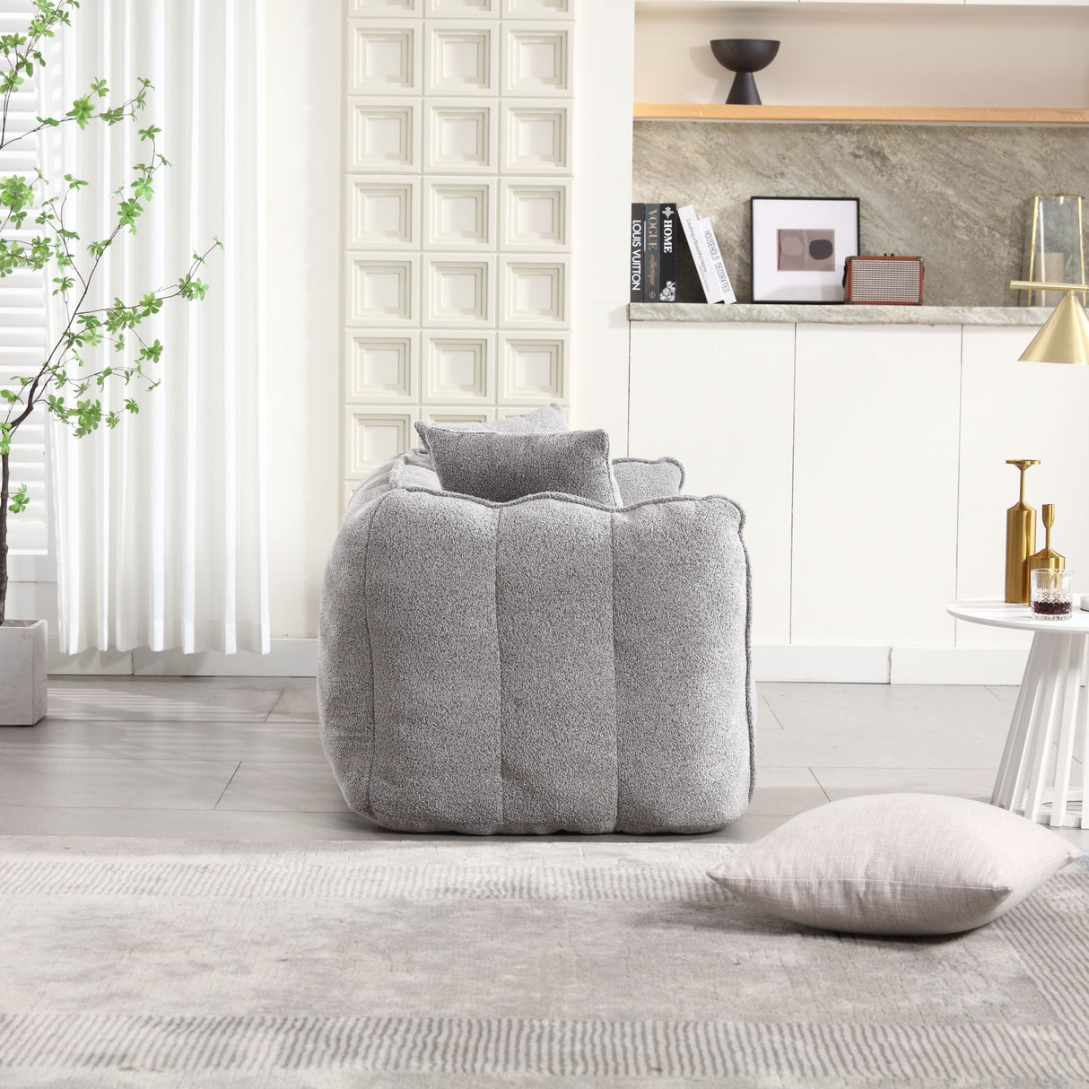 Cozy Beanbag Chair With High Resilience Foam Core For 2
