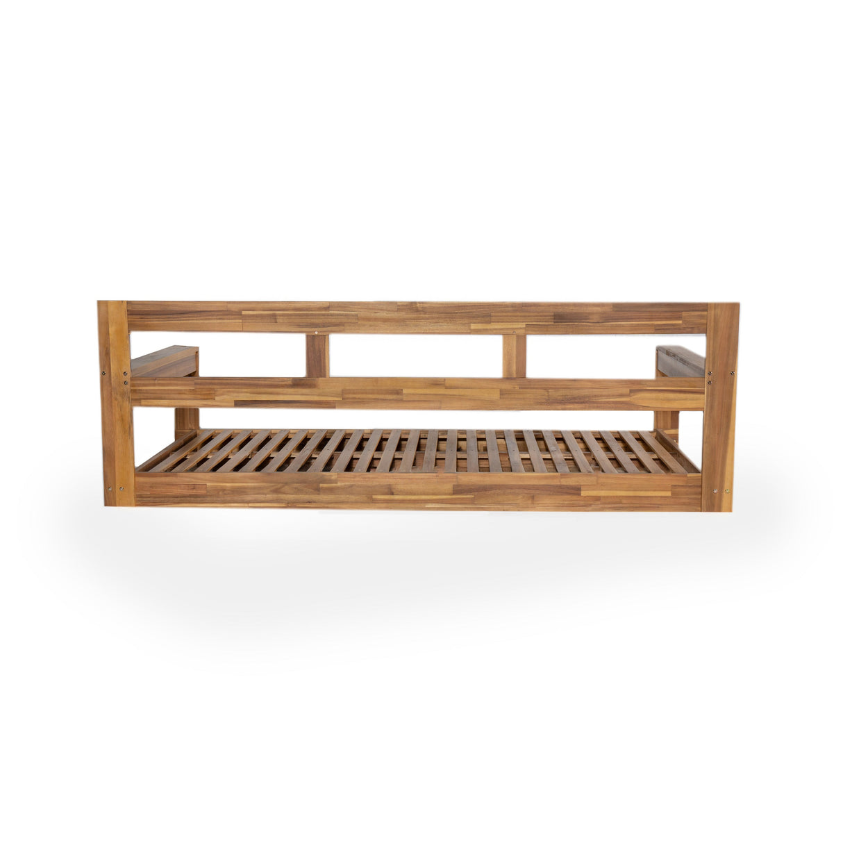 TOPMAX Patio Wooden Twin Size Porch Swing Daybed Frame