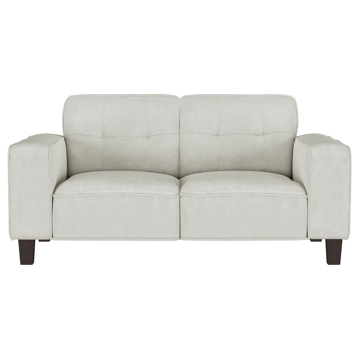 Xana - 2 Piece Upholstered Track Arm Sofa Set - Greige