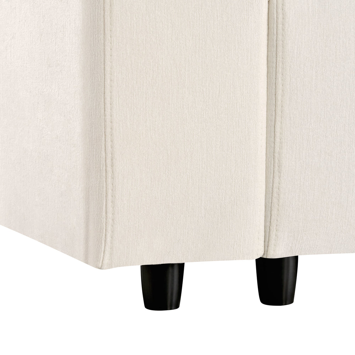 U-style Upholstered Modular Sofa With Storage Space and USB Charge Ports