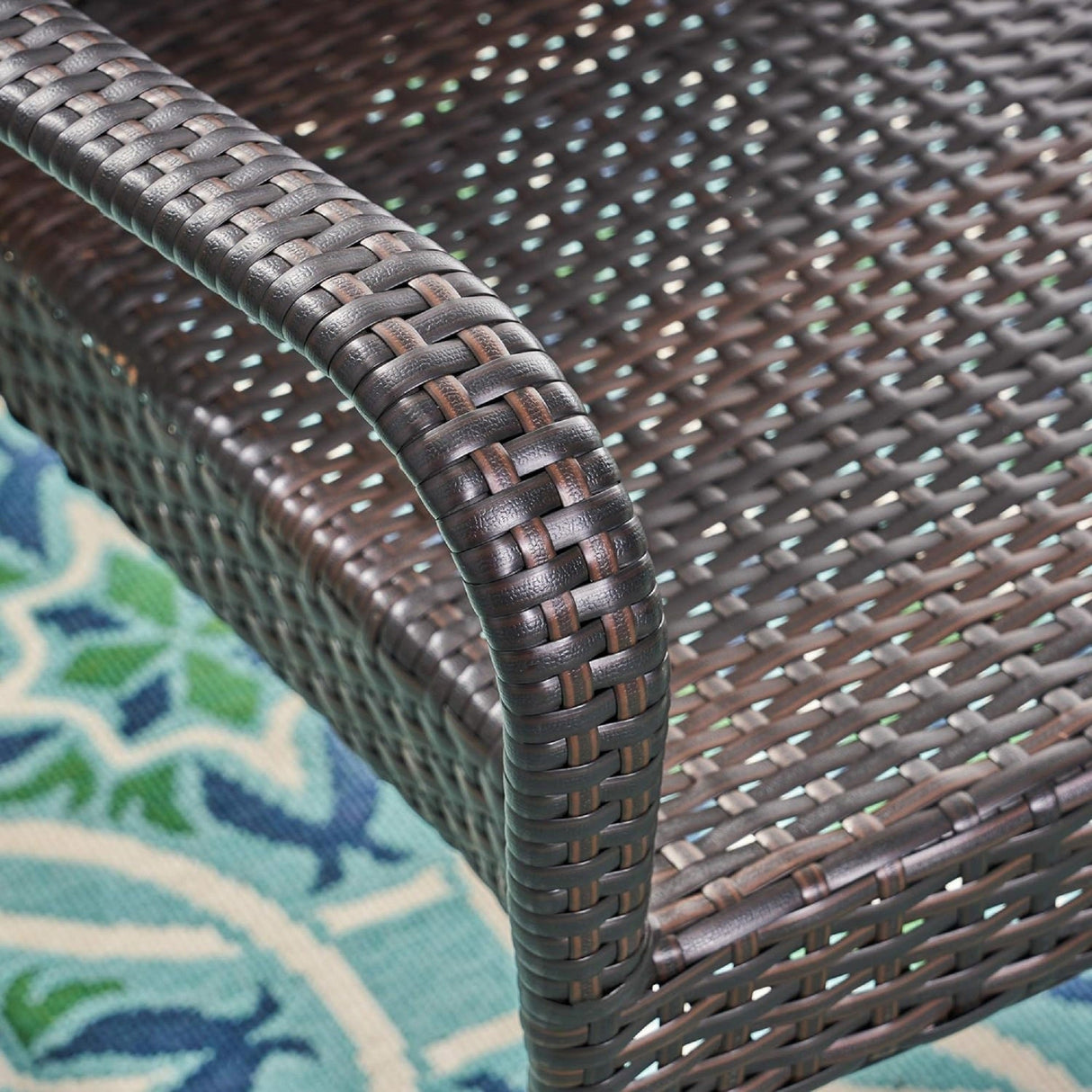 GigaTech Brown PE Rattan Outdoor Chairs Set of 3