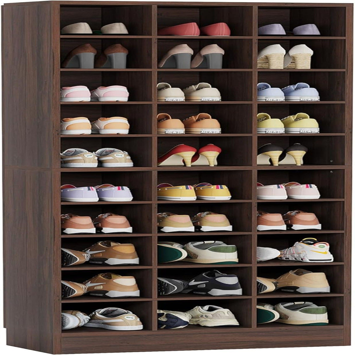 10 Tier Shoe Storage Cabinet With 30 Cubbies