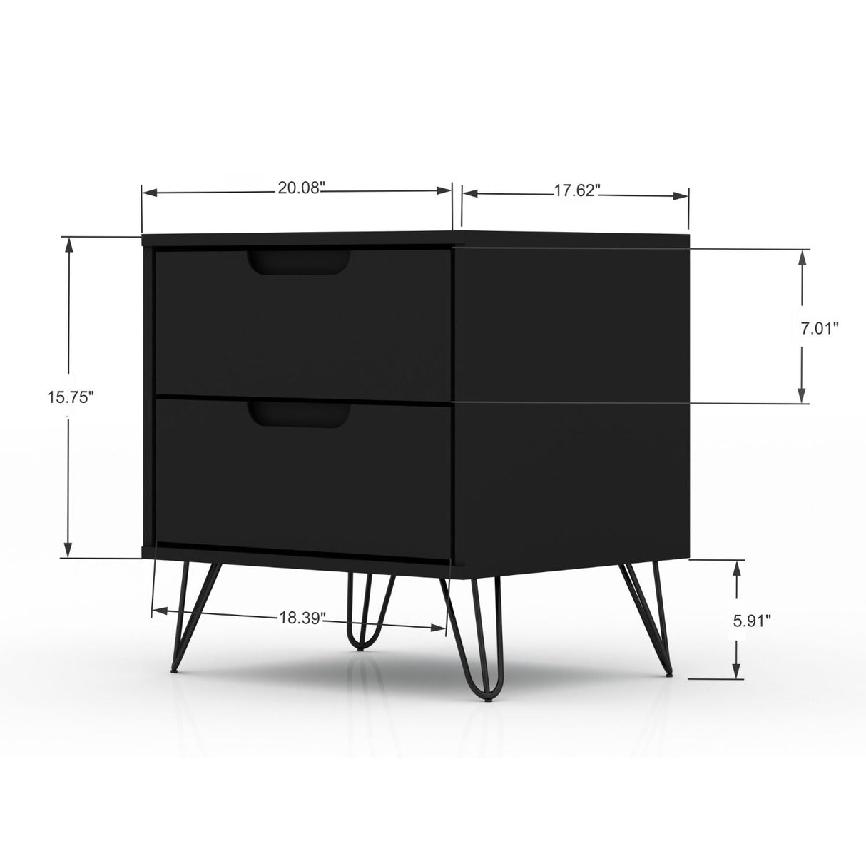 Rockefeller - 2 Drawer Nightstand