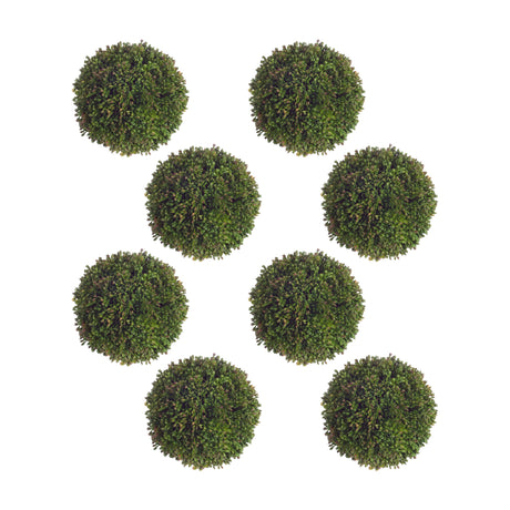 Boxwood-Sedum-Orb-(Set-of-8)-Artificial-Non-Flowering-Plants