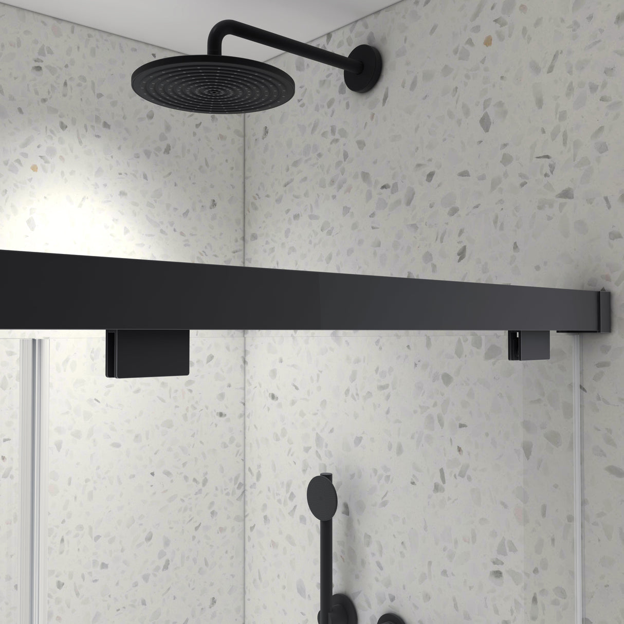 6076 Inch North American Frameless Double Sliding Matte Shower Door