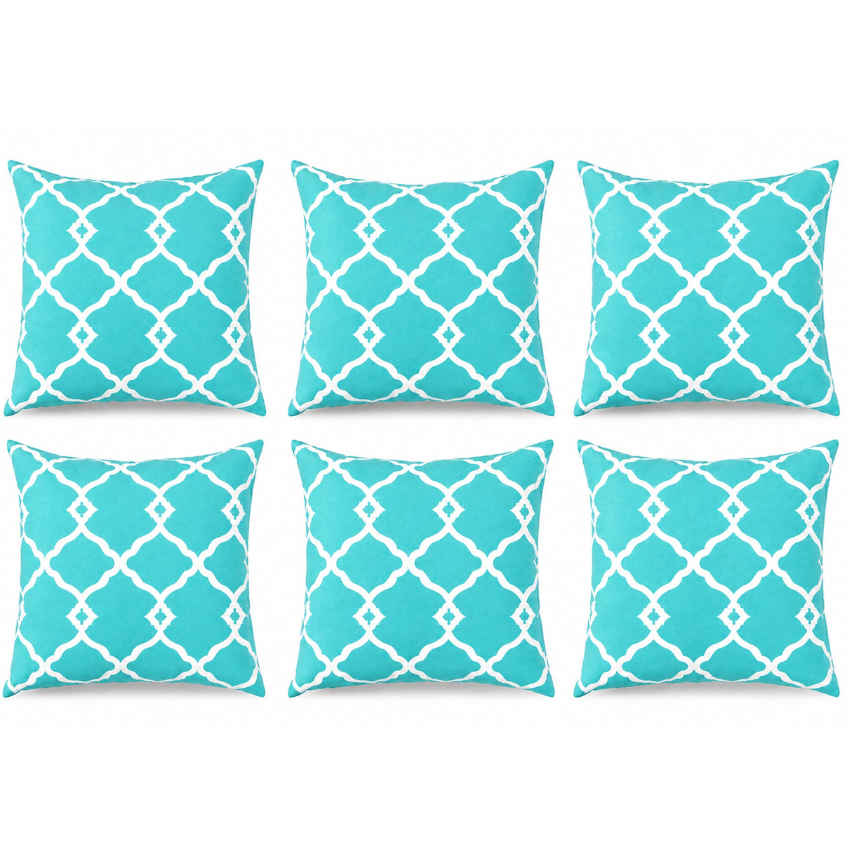 6 Pack Outdoor Pillow Covers - 18x18 Inch