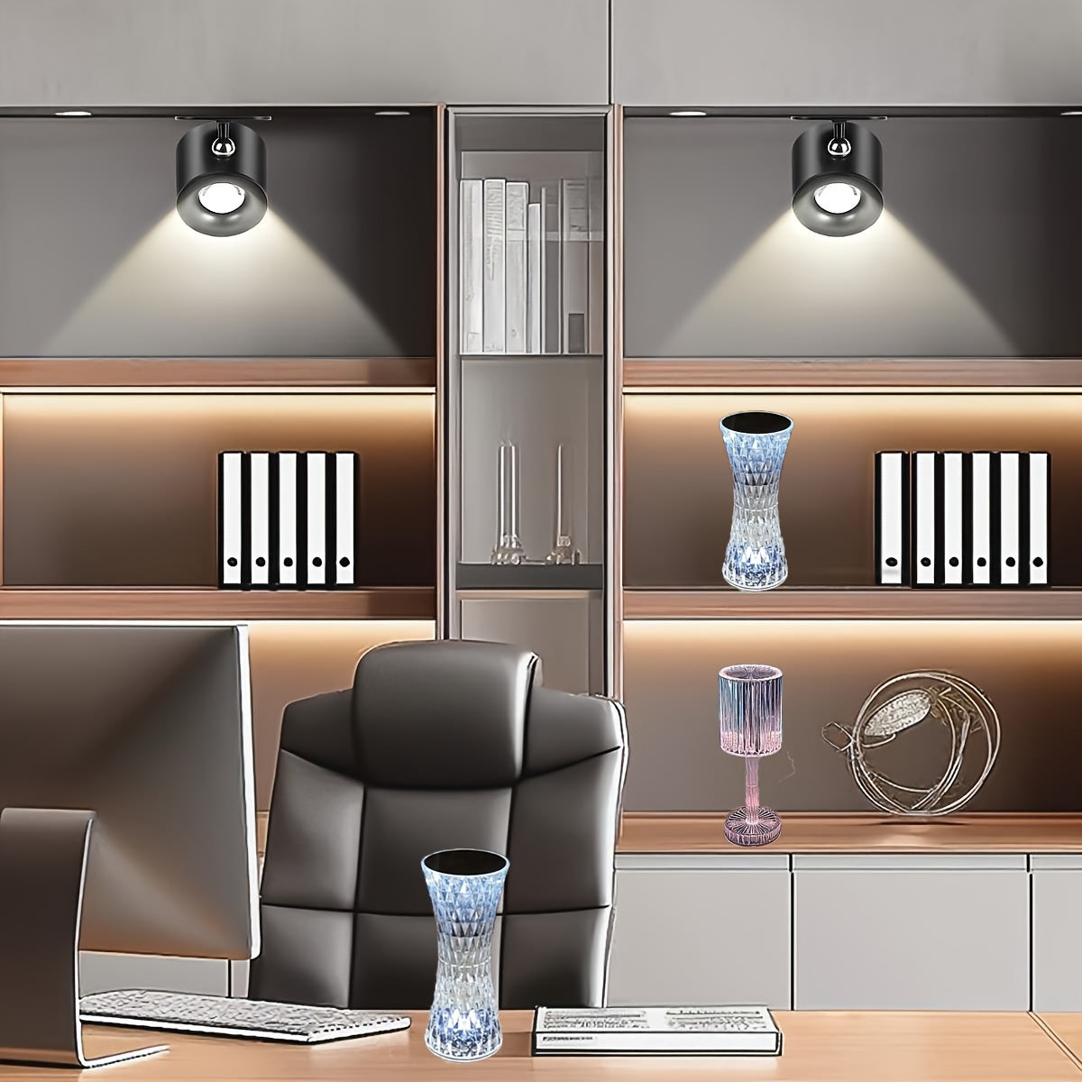 Crystal Touch Control Bedside Lamp – Dimmable USB LED Light with Rechargeable Battery