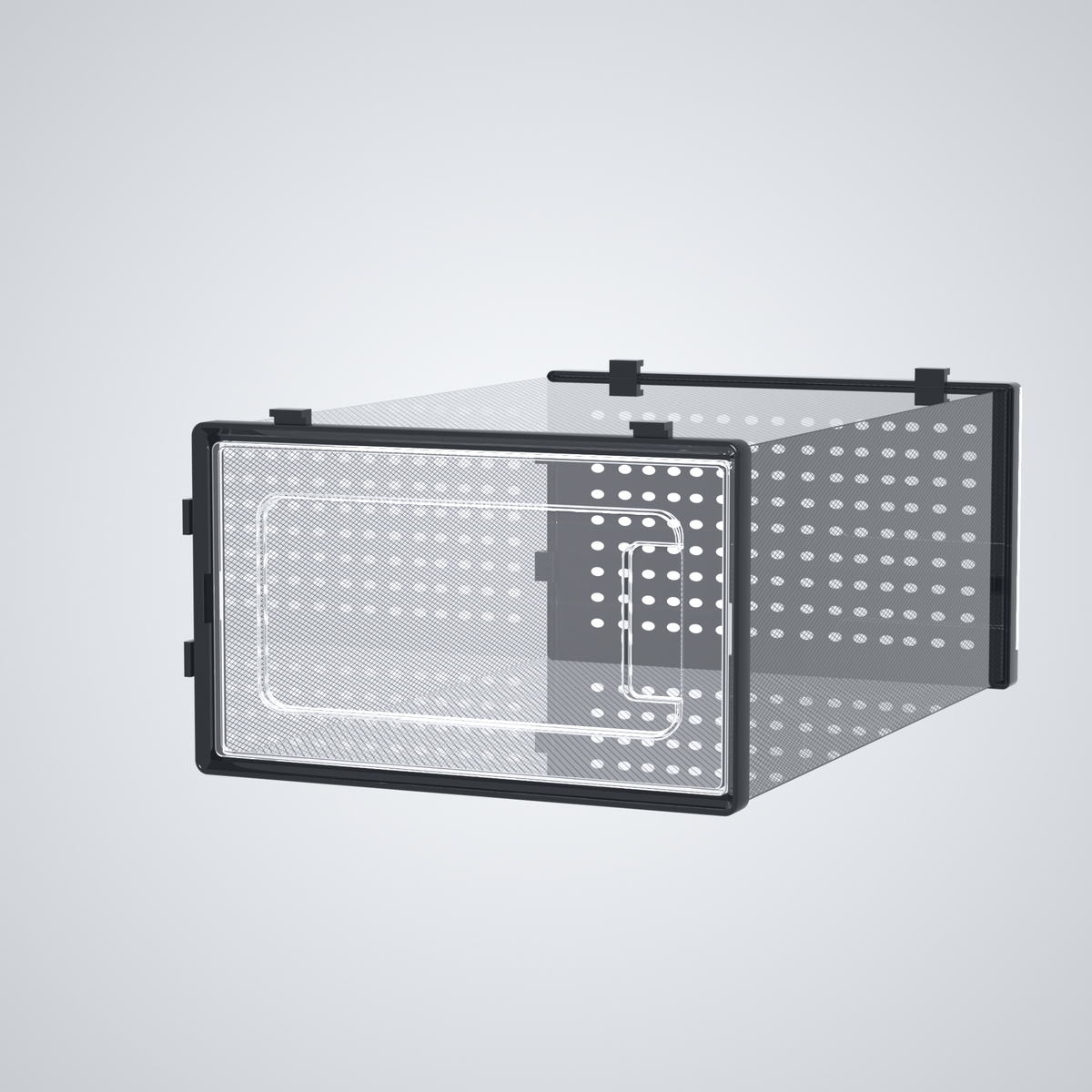 12 Pack of Plastic Stackable Shoe Boxes