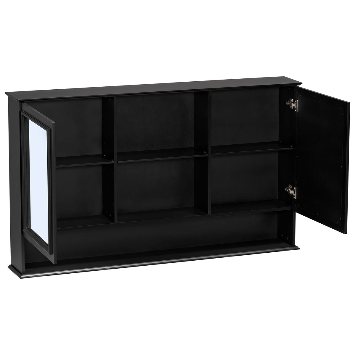 Double Sink Bathroom Vanity Set with Wall Mount Mirror Cabinet