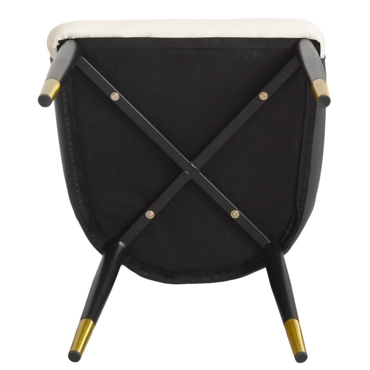 Modern Sponge-Filled Dining Chair, Solid Wood Metal Legs, Suitable For Restaurants, Living Rooms And Rooms (Set of 2)
