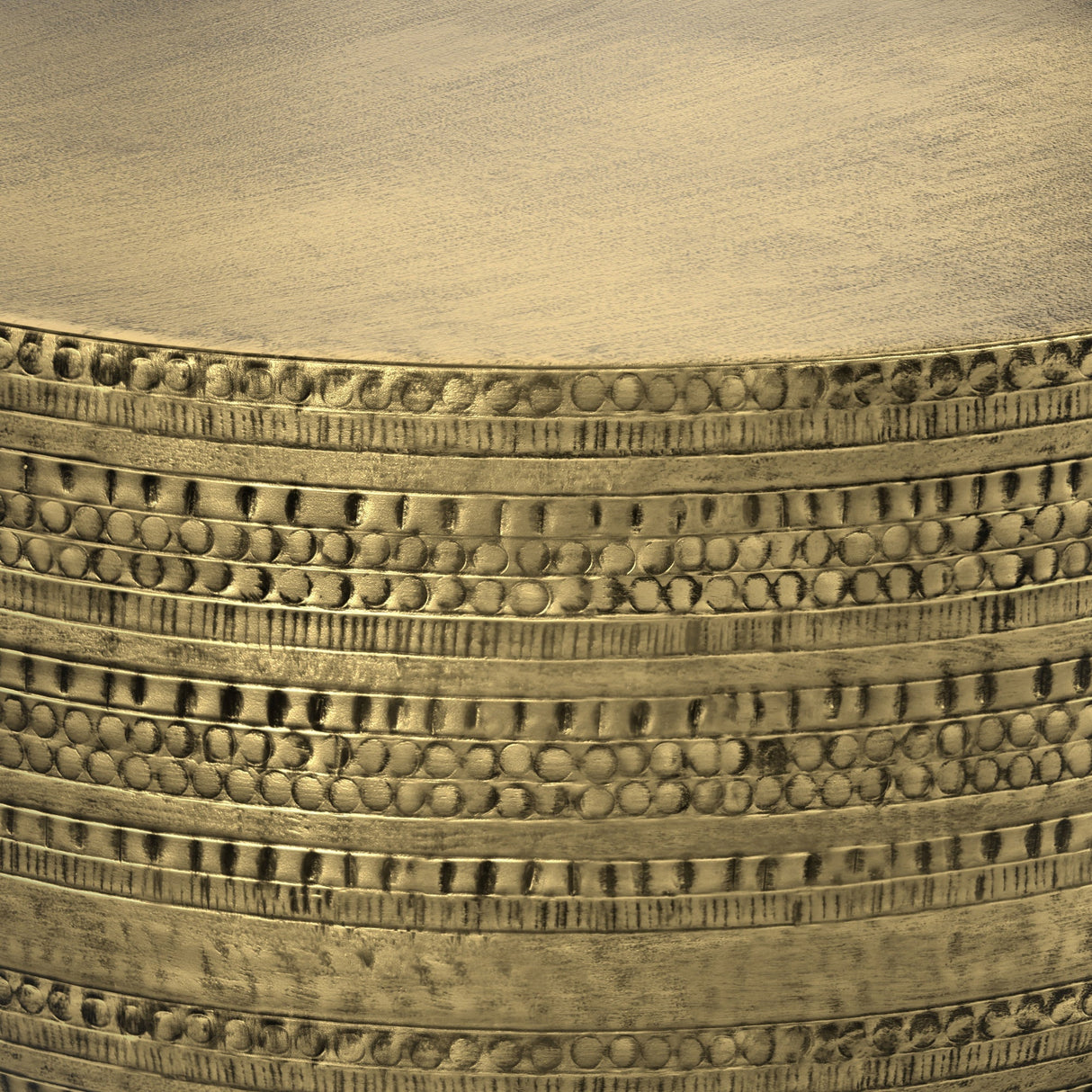 Johnsen Metal Coffee Table in Antique Gold