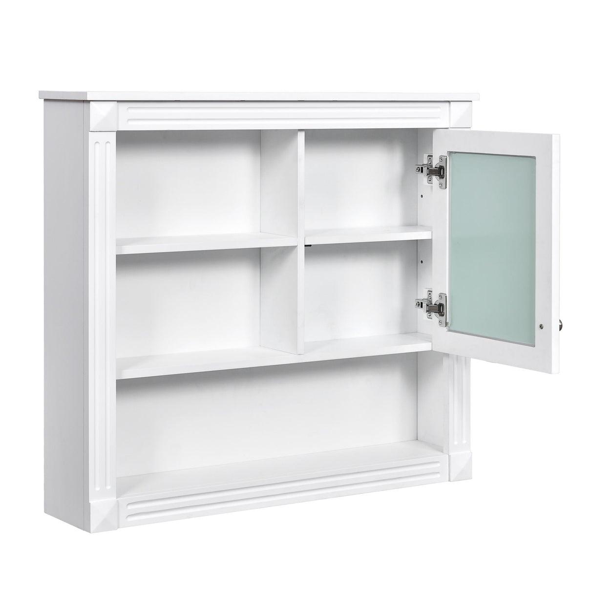 Wall-Mounted Bathroom Cabinet with Mirror and Adjustable Shelves