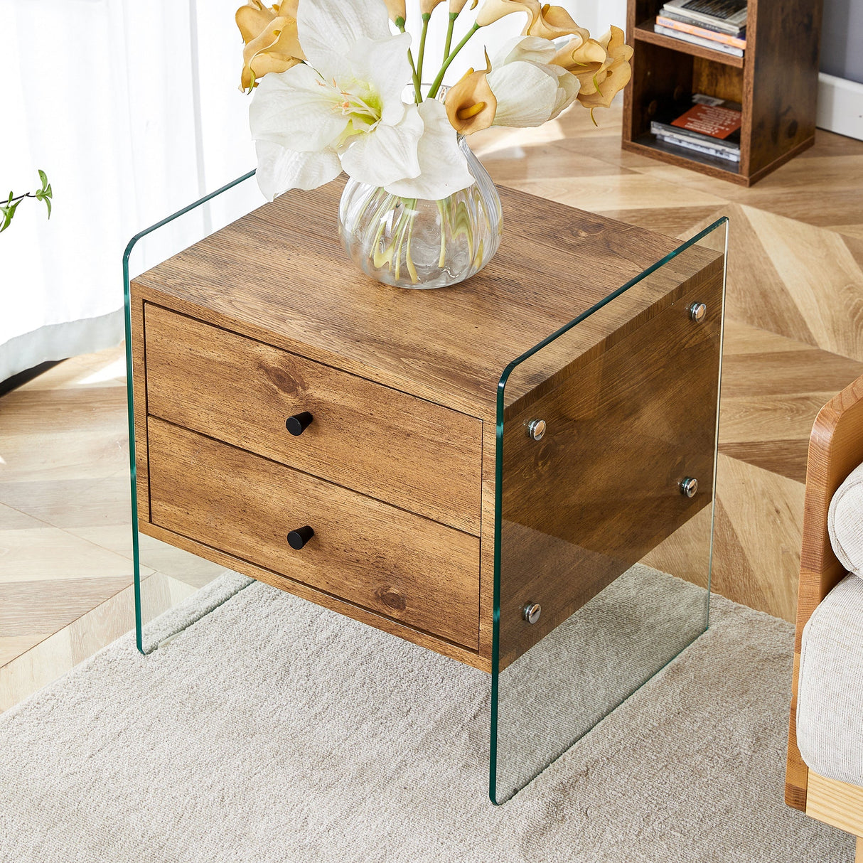 Double-Drawer Bedside Table