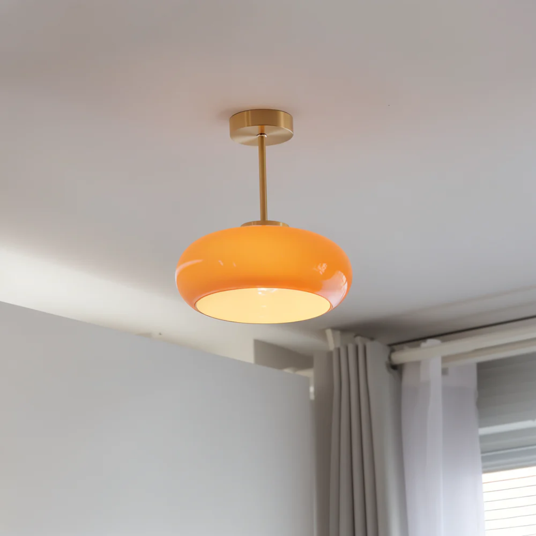 Vintage Glass LED Ceiling Light 12W Modern Minimalist Flush Mount