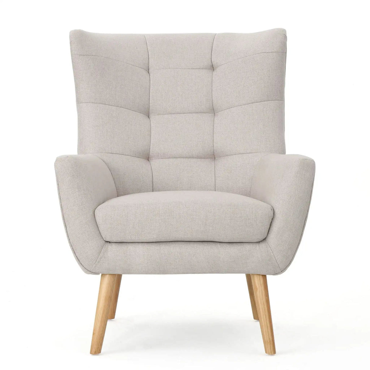 Club Chair With Rubberwood Legs