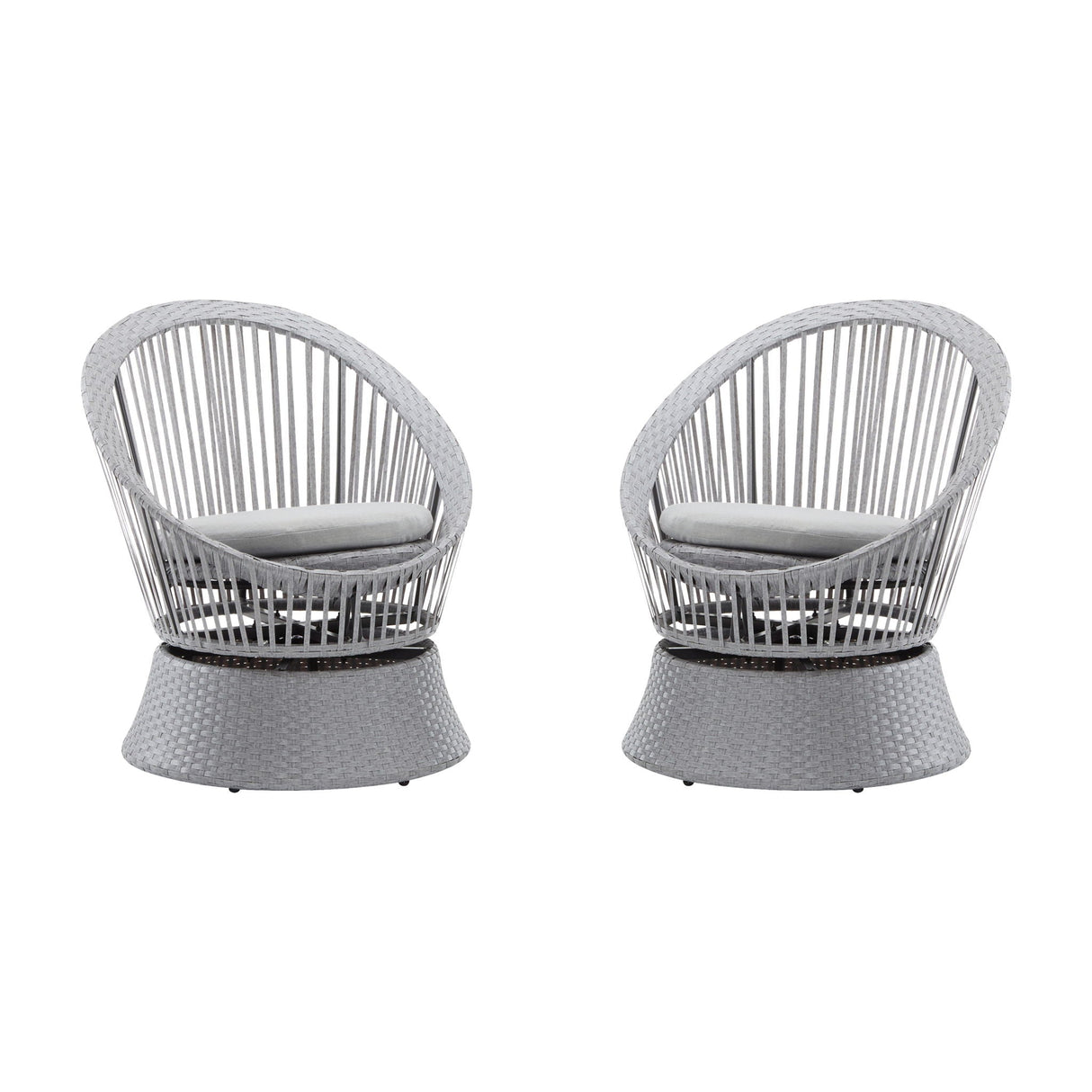 Modern Swivel Wicker Lounge Chair With Round Design