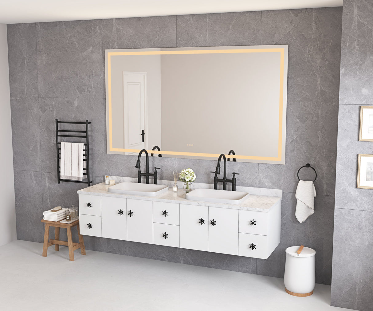 84 x 48 Inch LED Bathroom Mirror