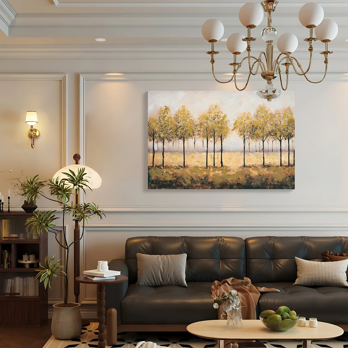 Framed Autumn Embellishments Canvas Wall Art