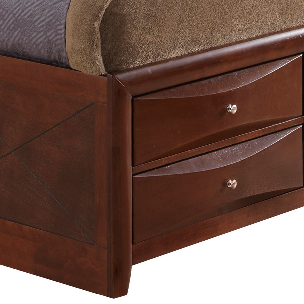 Modern Design Storage Bed With Bookcase Headboard
