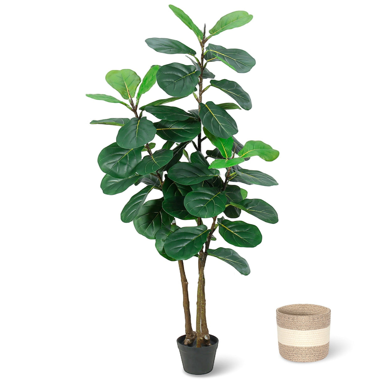 Artificial Fiddle Leaf Fig Tree 5FT with Planter