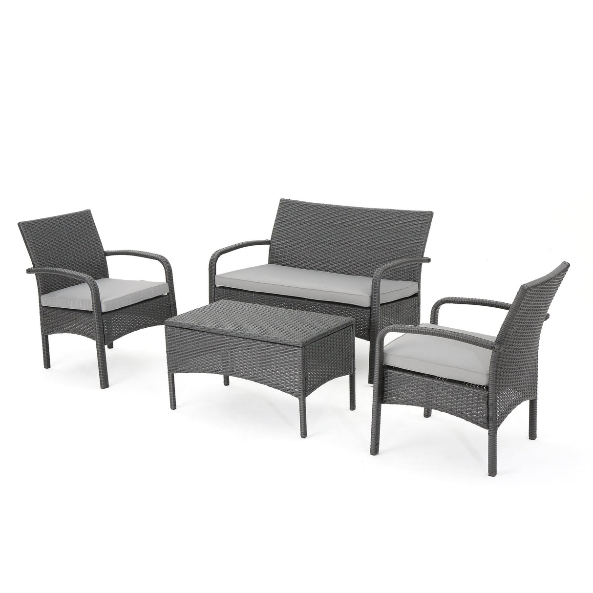Cordoba KD Wicker 4 Piece Chat Set