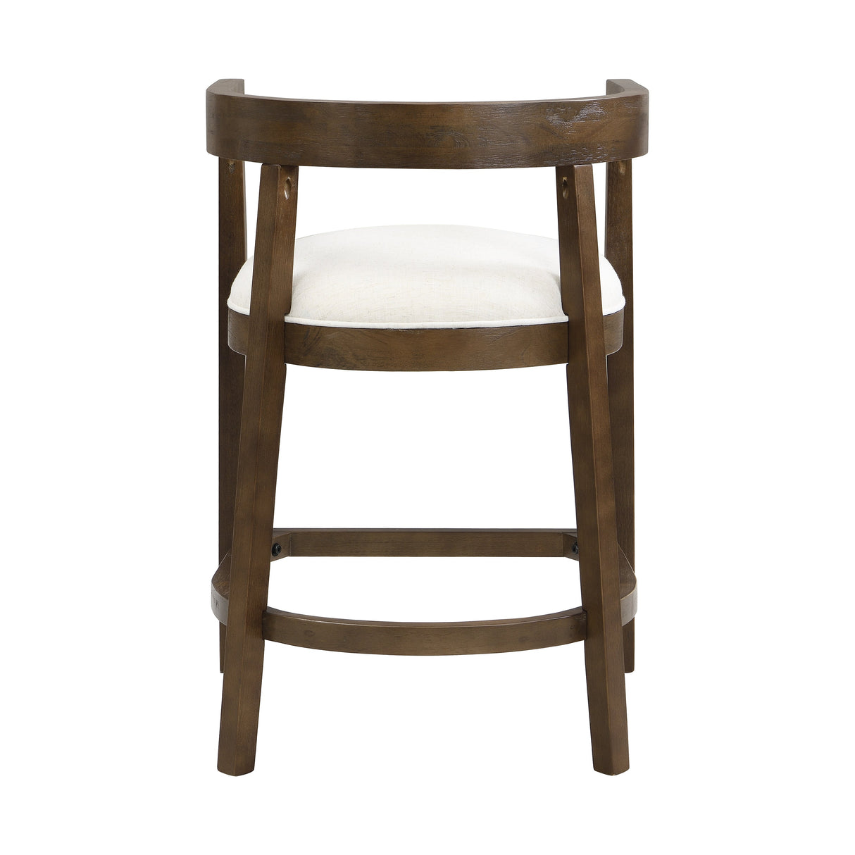 Modern Rubberwood Counter Stool Set with Upholstered Seats