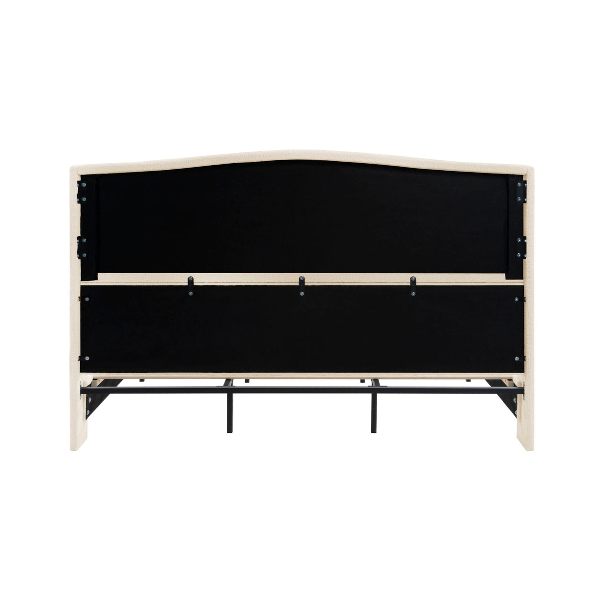 Platform Bed Frame With Tall Headboard And High Footboard